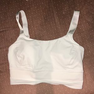 White Lulu Sports Bra